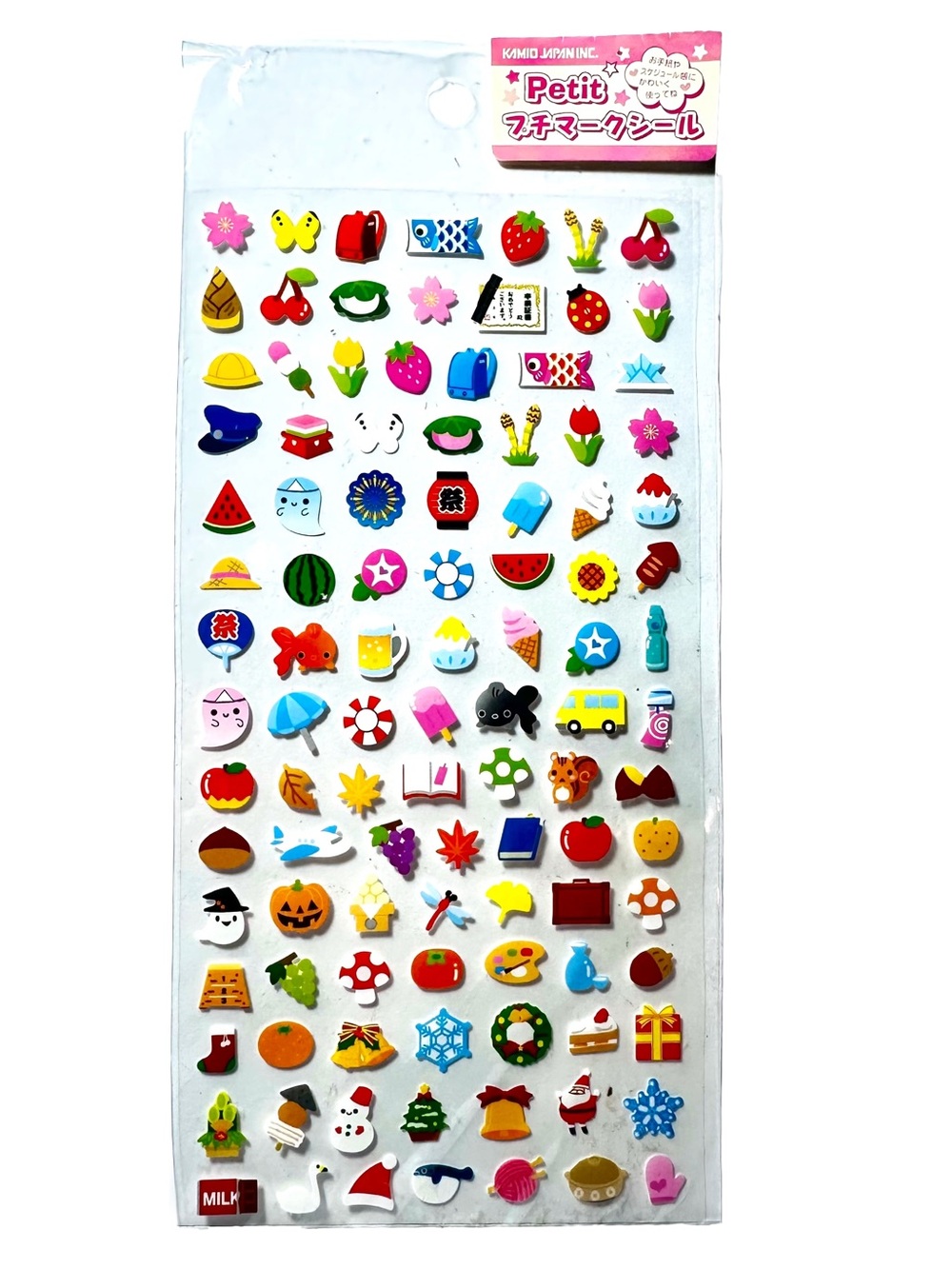 Vintage Kamio Petit Mark Mini Stickers Japan Seasons Spring Summer Autumn Winter